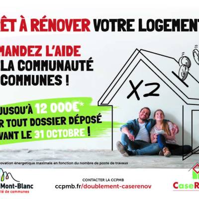 Doublement de l'aide CaseRénov de la CCPMB - CCPMB