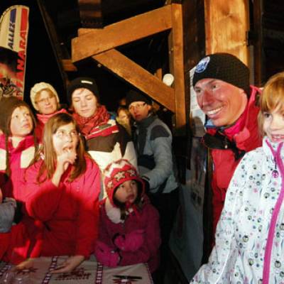 Accueil festif du vice-champion du monde, Yannick Buffet, le 3 mars 2011