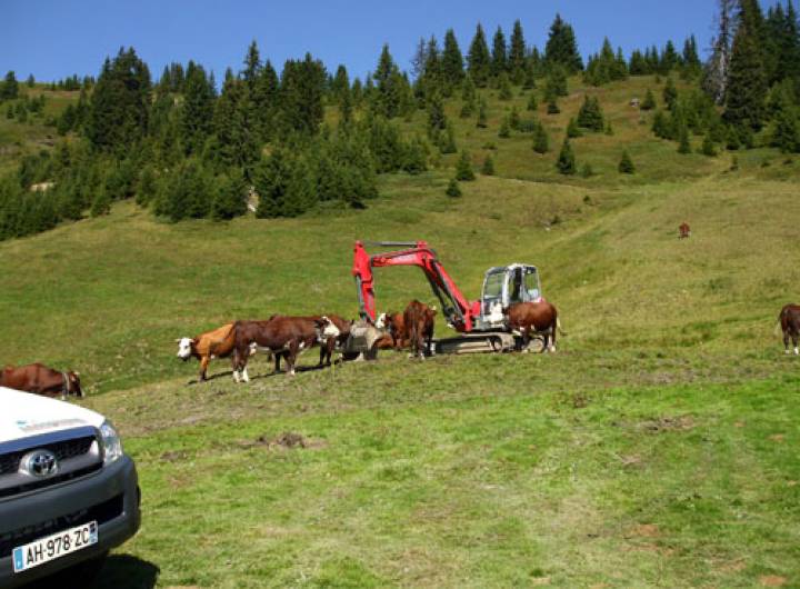 Travaux de restauration de l'alpage du Plan de l'Aar et construction d'un réseau d'assainissement