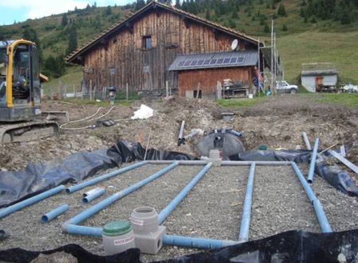 Travaux de restauration de l'alpage du Plan de l'Aar et construction d'un réseau d'assainissement