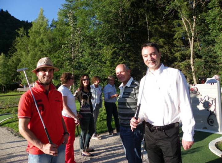 Inauguration du minigolf de Praz sur Arly en juillet 2012 - Sylvie Bessy
