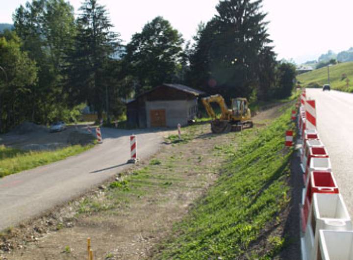 État du pont de la Rosière en cours de construction en août 2012.Achèvement prévu début septembre 2012