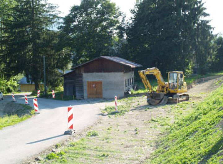 État du pont de la Rosière en cours de construction en août 2012.Achèvement prévu début septembre 2012