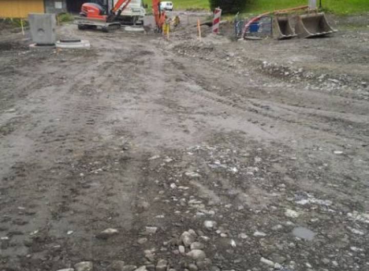 Route de la Rosière, le 4 octobre 2012  structure de la nouvelle route de la Rosière achevée - Jean-Paul Jaccaz