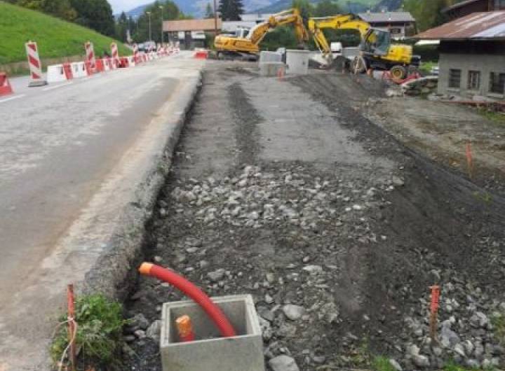 Route de la Rosière, le 4 octobre 2012  structure de la nouvelle route de la Rosière achevée - Jean-Paul Jaccaz
