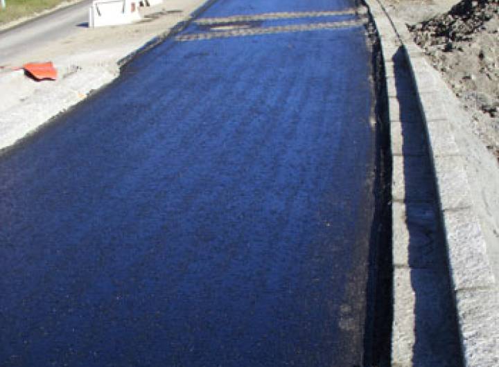 Goudronnage au niveau de la Rosière qui a débuté le 15 novembre 2012 - Olivier Perrin