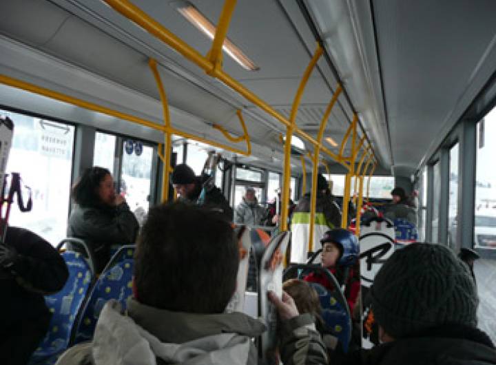 Intérieur du skibus