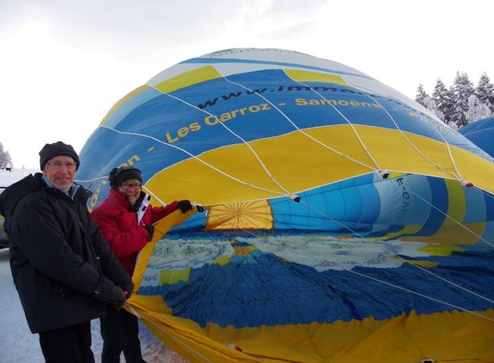 Les Roscovites à Praz durant le week-end des Montgolfiades, en janvier 2013