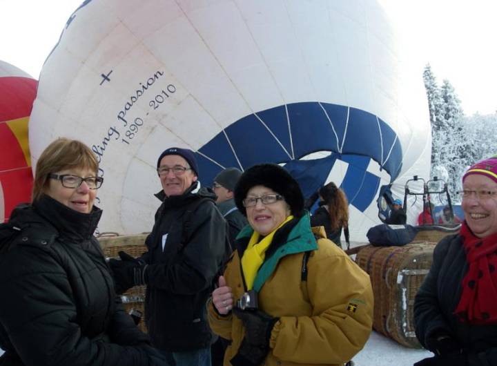 Les Roscovites à Praz durant le week-end des Montgolfiades, en janvier 2013