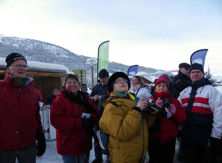 Les Roscovites à Praz durant le week-end des Montgolfiades, en janvier 2013