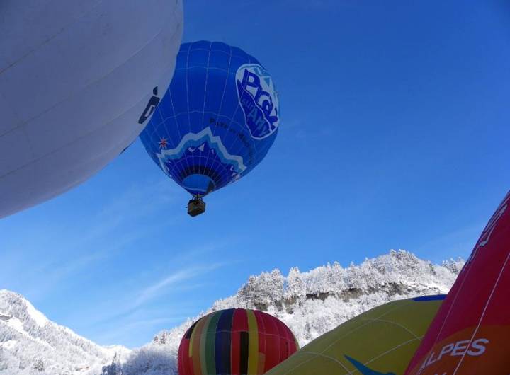 Les Roscovites à Praz durant le week-end des Montgolfiades, en janvier 2013