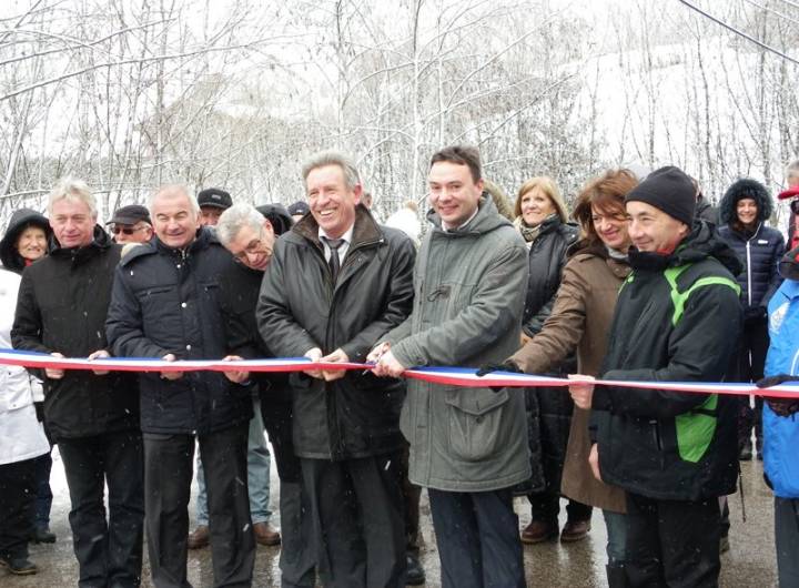 Inauguration du pont de la Rosière le 2 février 2013 - Sylvie Bessy ou David Morineau