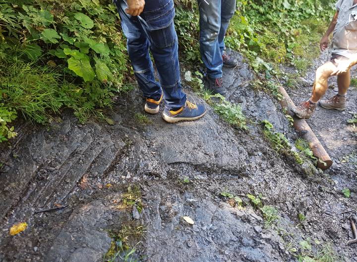Sentier des Tendues : sécurisation de cette zone glissante à améliorer