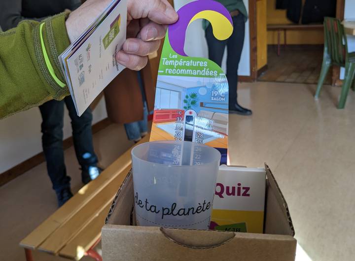 Présentation du concours CUBE.Ecoles à l'école des Éterlous, le 13 mars 2023