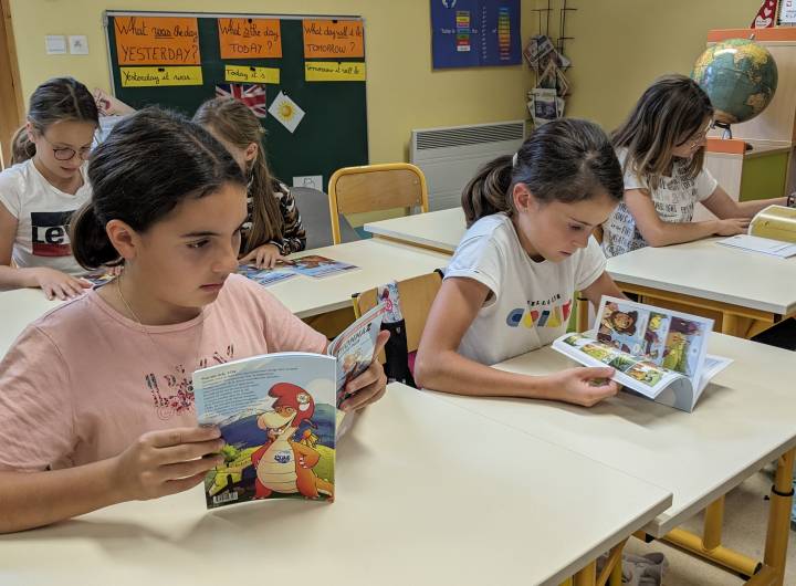 Présentation du tome 3 de la BD Les aventures de Quentin et Louis à l'école primaire des Éterlous, le 30 juin 2023 - Marie-Anaïs Lien