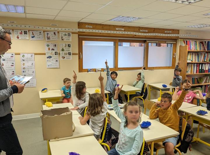 Présentation du tome 3 de la BD Les aventures de Quentin et Louis à l'école primaire des Éterlous, le 30 juin 2023 - Marie-Anaïs Lien