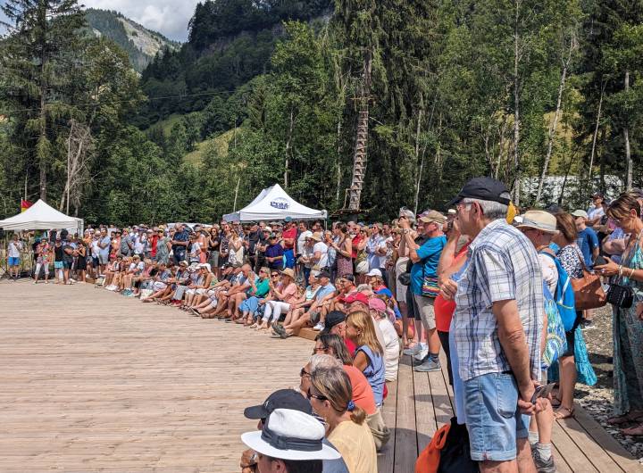 Inauguration du plan d'eau de Praz, le 8 juillet 2023