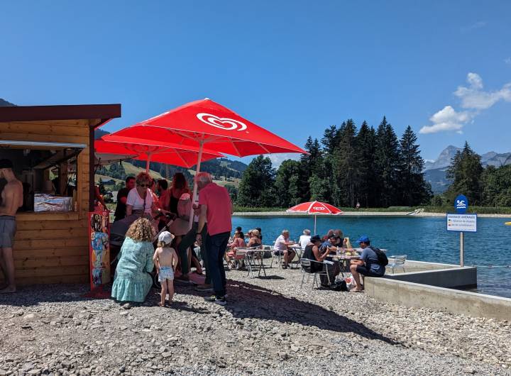 Inauguration du plan d'eau de Praz, le 8 juillet 2023