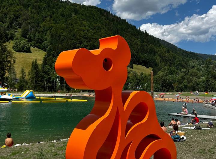 Inauguration du plan d'eau de Praz, le 8 juillet 2023