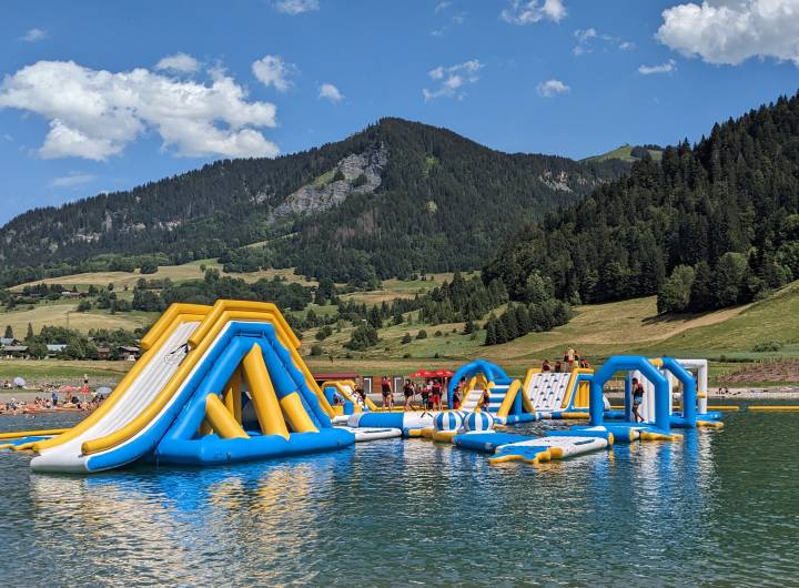 Inauguration du plan d'eau de Praz, le 8 juillet 2023