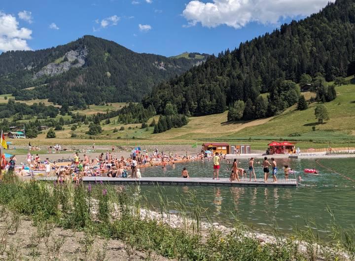 Inauguration du plan d'eau de Praz, le 8 juillet 2023