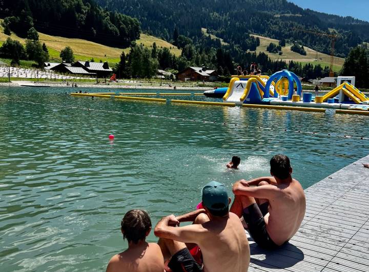 Inauguration du plan d'eau de Praz, le 8 juillet 2023