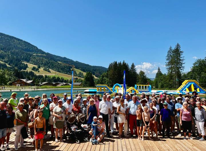 Inauguration du plan d'eau de Praz, le 8 juillet 2023
