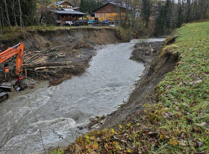Dégâts des pluies torrentielles du 14 novembre 2023, à Praz - Jean-Paul Jaccaz