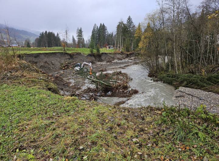 Dégâts des pluies torrentielles du 14 novembre 2023, à Praz - Jean-Paul Jaccaz