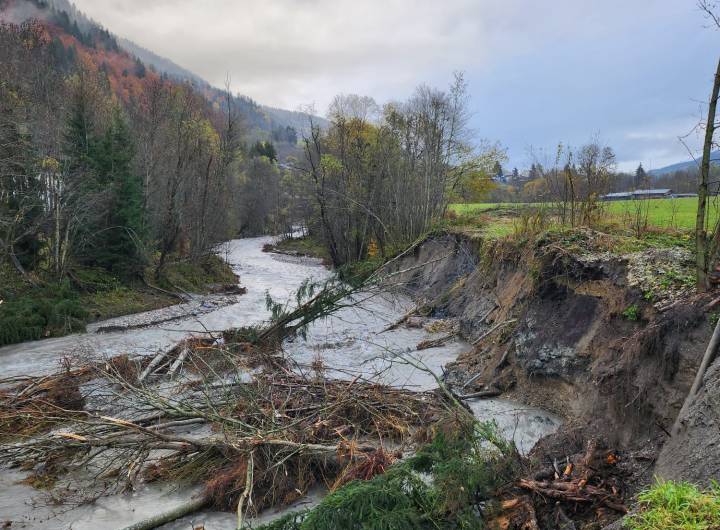 Dégâts des pluies torrentielles du 14 novembre 2023, à Praz - Pierre Bessy