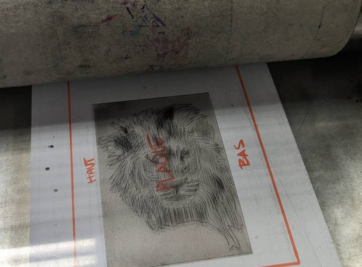 Atelier de typographie et de gravure réalisé par les CM2 le 13/06/2024 - Marie-Anaïs Lien