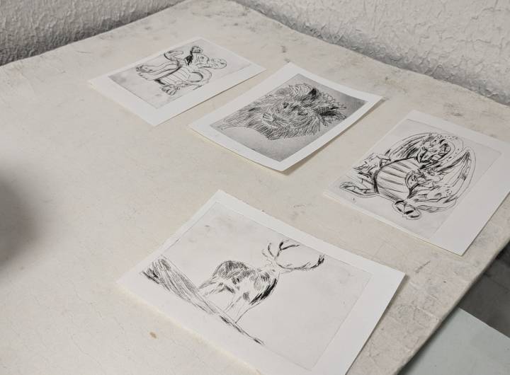 Atelier de typographie et de gravure réalisé par les CM2 le 13/06/2024 - Marie-Anaïs Lien