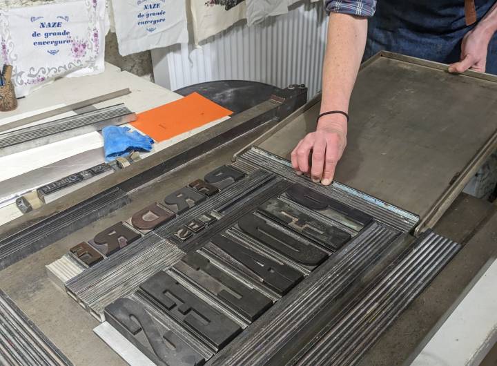 Atelier de typographie et de gravure réalisé par les CM2 le 13/06/2024 - Marie-Anaïs Lien