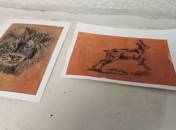 Atelier de typographie et de gravure réalisé par les CM2 le 13/06/2024 - Marie-Anaïs Lien