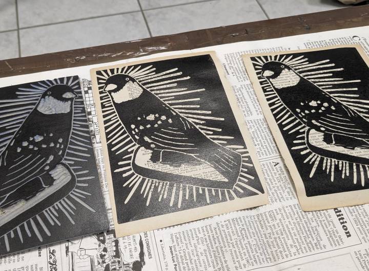 Atelier de typographie et de gravure réalisé par les CM2 le 13/06/2024 - Marie-Anaïs Lien