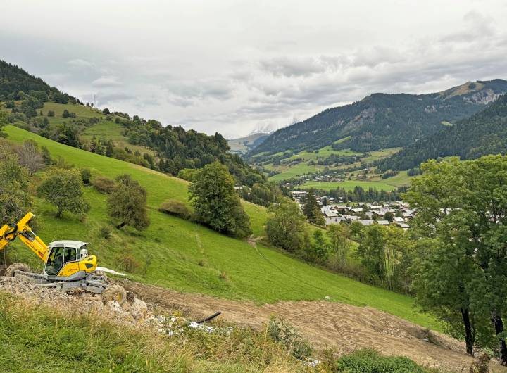 Confortement de la route des Granges en 2024 : travaux photographiés le 25 septembre 2024 - Yann Jaccaz