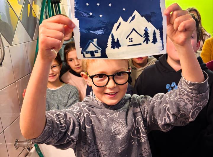 Cyanotype d’un élève – Margaux Meurisse