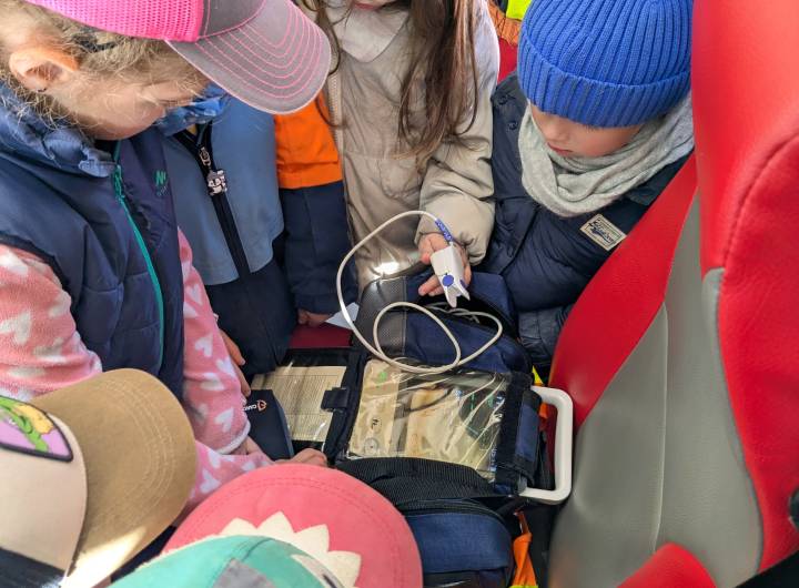 Intervention des pompiers à l'école maternelle Saint-Joseph de Praz-sur-Arly le 24/03/2026 - Marie-Anaïs Lien