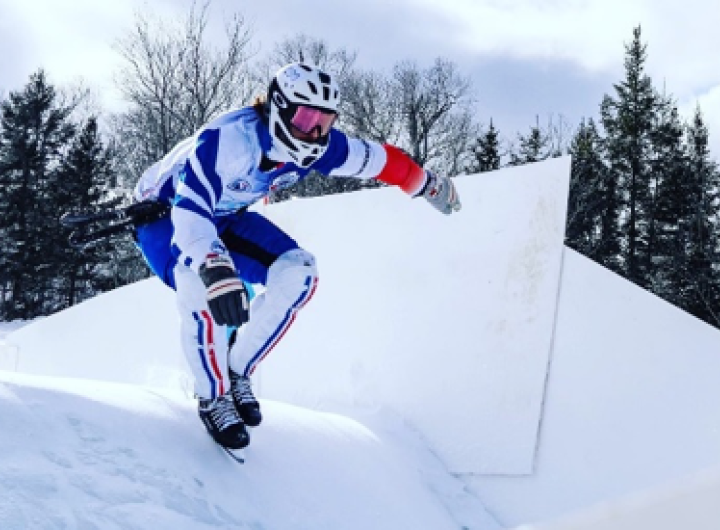 Antonin Chiberches lors de la course d'Ice Cross à Mont du Lac en 2023 - Photographe professionnel de la course 2023