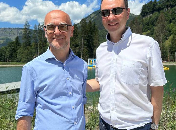 Inauguration du plan d'eau de Praz, le 8 juillet 2023