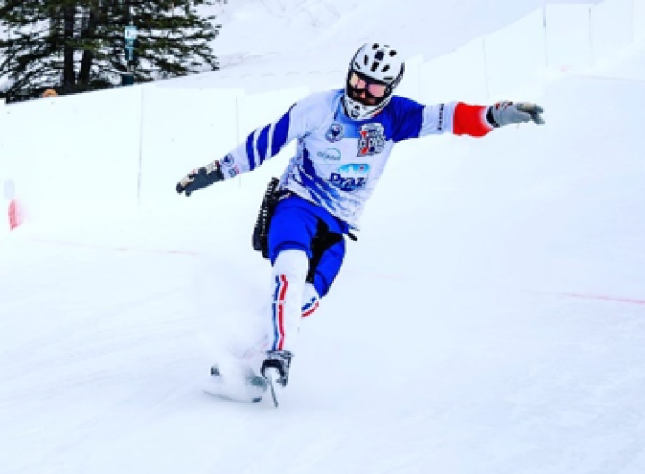 Antonin Chiberches lors de la course d'Ice Cross à Mont du Lac en 2023 - Photographe professionnel de la course 2023