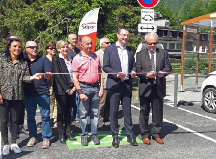 Inauguration de la borne électrique pour VAE, le 2 juin 2018