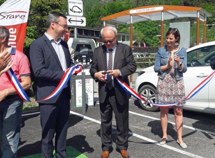 Inauguration de la borne électrique pour VAE, le 2 juin 2018