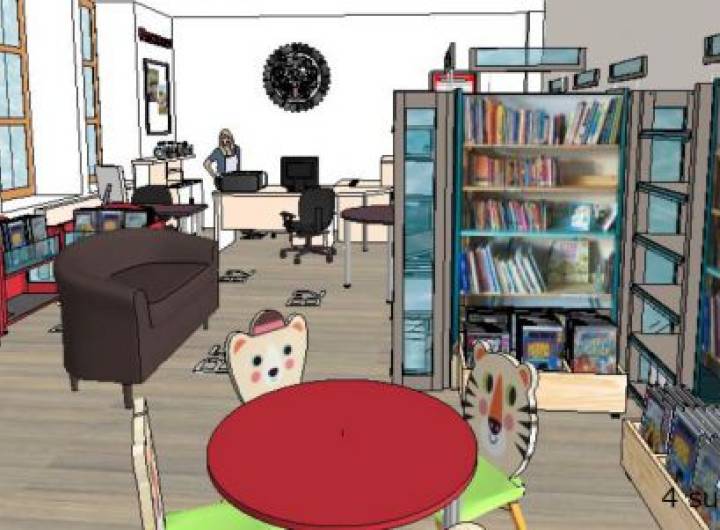 Plans de la future bibliothèque