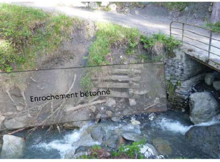 Reprise de la protection de berge rive droite en aval du pont - Mairie de Praz-sur-Arly / Office National des forêts / RTM 74