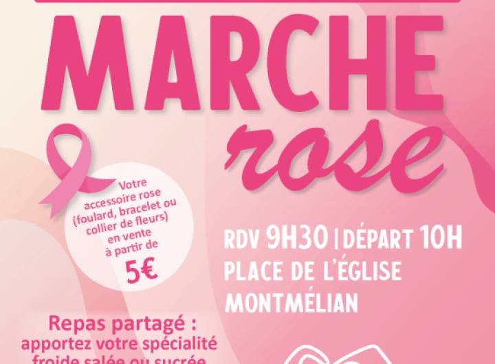 Octobre rose 2024 : Le 6 octobre, à Montmélian : Marche rose