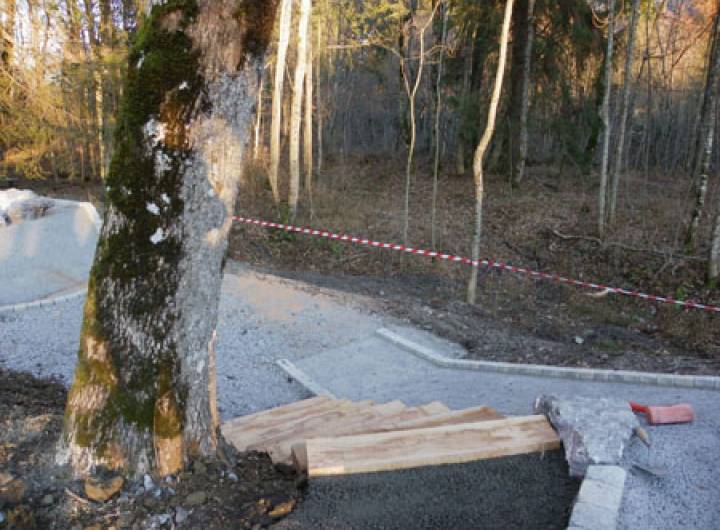 Aménagement du minigolf