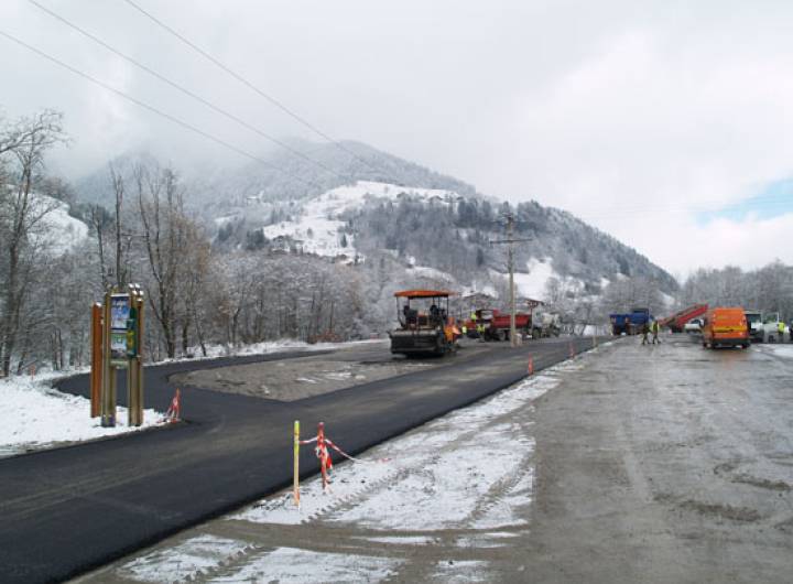 Aménagement du parking des Varins, le 24 novembre 2010