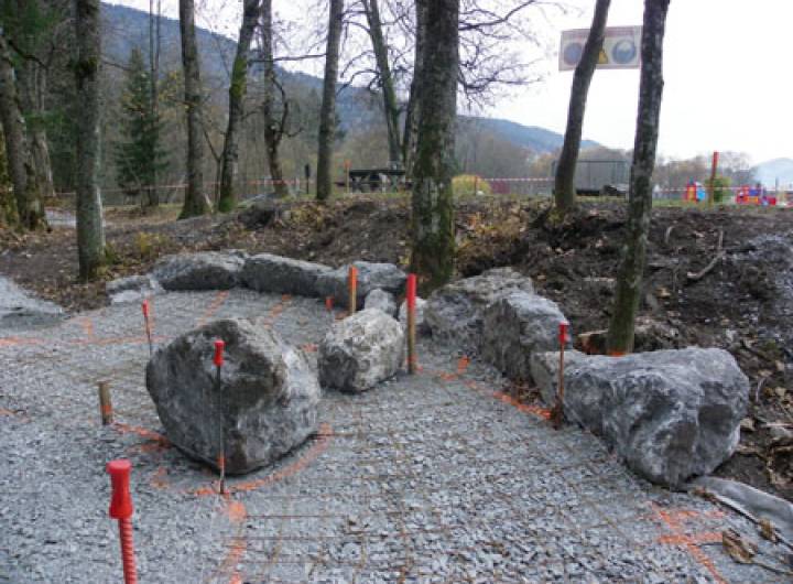 Aménagement du minigolf