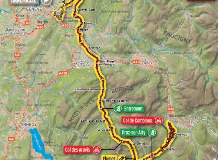 Tour de Savoie Mont-Blanc 2020 : trace de l'étape 1